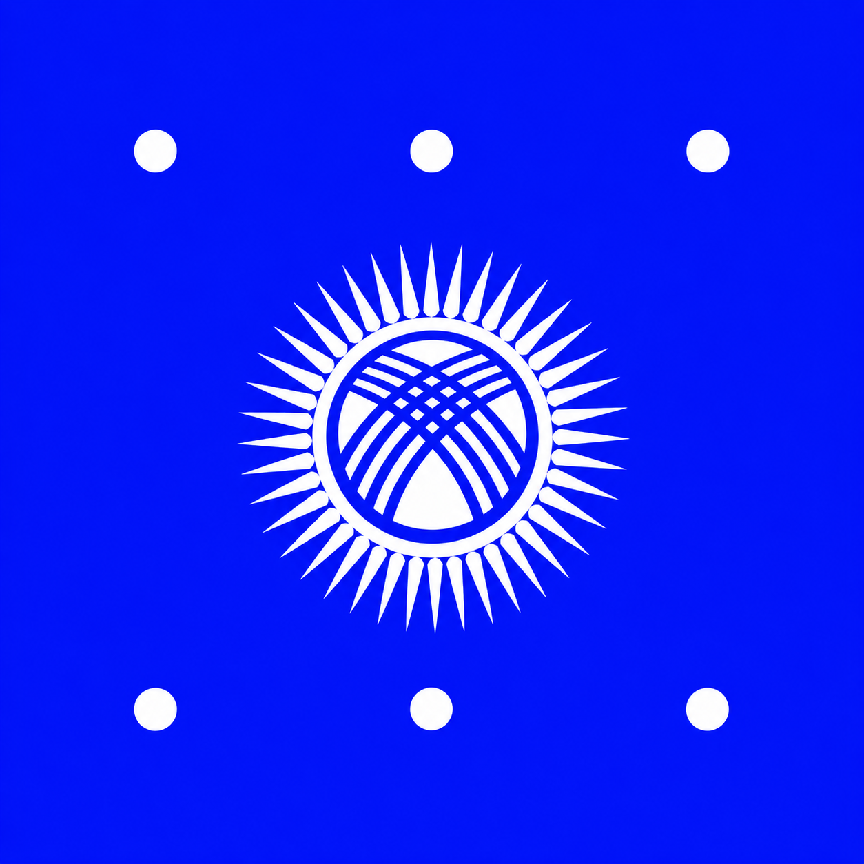 Blue VoiceOfOsh Kyrgyz flag design