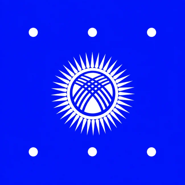 Blue VoiceOfOsh Kyrgyz flag design
