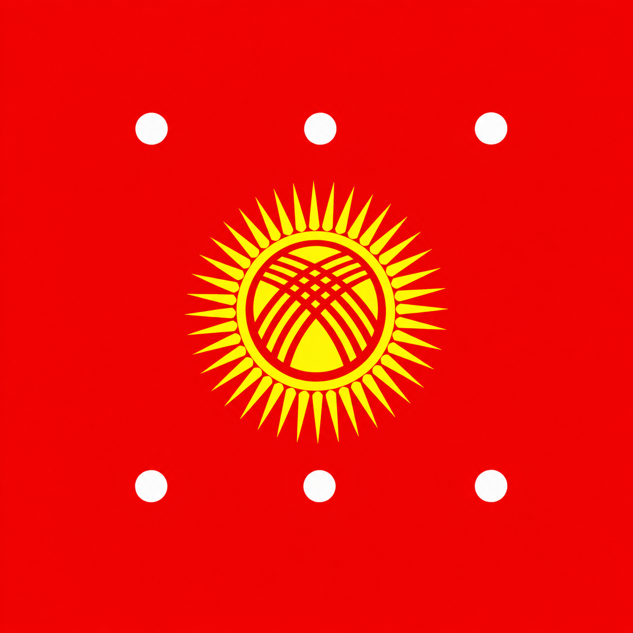 Red VoiceOfOsh Kyrgyz flag design