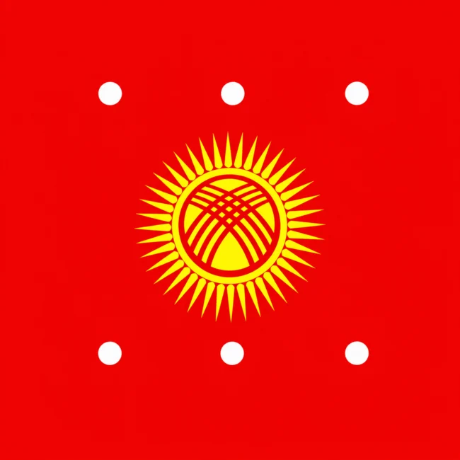 Red VoiceOfOsh Kyrgyz flag design